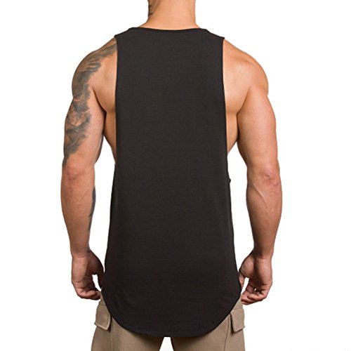 Men's Muscle Gym Workout Stringer Tank Tops Bodybuilding Fitness T-Shirts T013