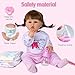 Pedolltree 12 Pcs Set Reborn Dolls Newborn Baby Girl Clothes Pink Elephant Outfit Accessories for 17-22 Inch Reborn Baby Dolls with Strawberry Backpack&Feeding Set
