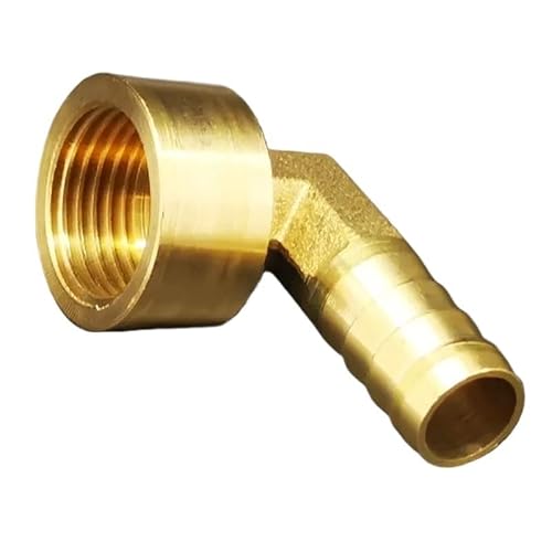 Smglrueat Women's One Color 1Pc 3/8" Bsp To 12Mm Hose Tail Elbow 90 Degree Brass Coupler Connector Water Gas Oil