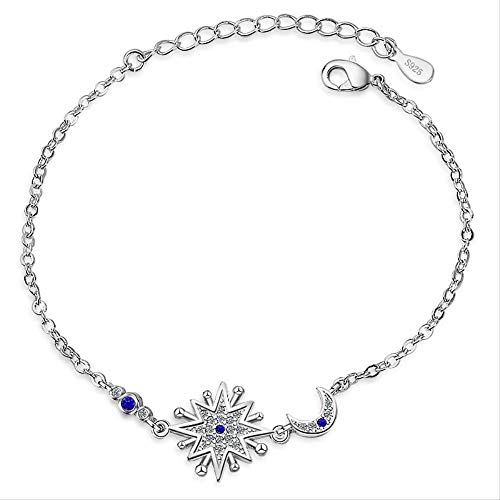 Pulsera de luna y estrella YZYSHHX en joyería fina con circonitas micro