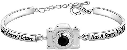 AKTAP Photograph Bracelet Camera Charm Because Every Picture Has a Story to Tell Photography Gifts for Photographers Women Best Friends (Photograph Bracelet)