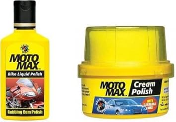 MOTOMAX Paste Car Polish for Exterior, Metal Parts (50 ml), Yellow