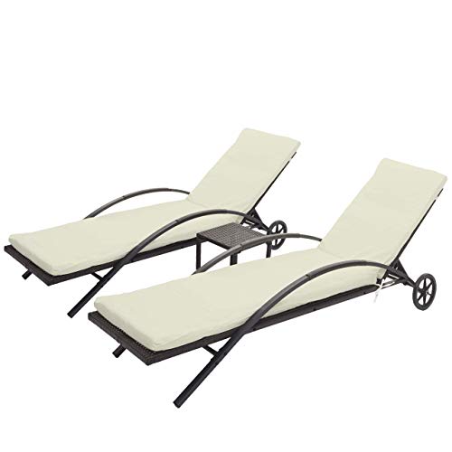 Mendler 2er-Set Sonnenliege HWC-E27, Relaxliege Gartenliege,...