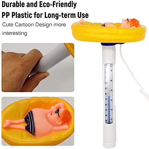 Pool Thermometer, Floating Water Temperature Thermometers With String, For Spas,Aquariums, Fish Ponds, Hot Tub, Swimming Pool (Men) #TOP4