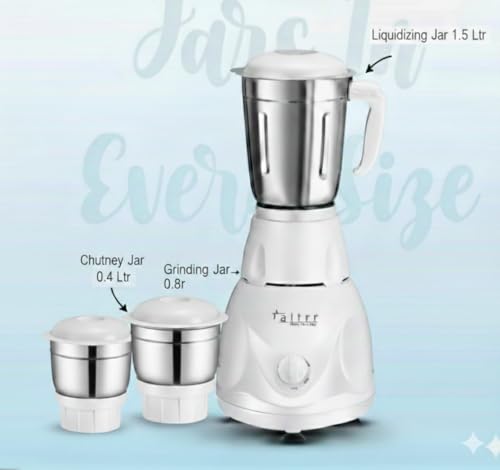 Image of Nex-Gen Mixer Grindermotor better than BLDC| 750W Performance with Brushless Tech | 5-Year Warranty | Ultra-Quiet & Energy Efficient | 3 Stainless Steel Jars (White)