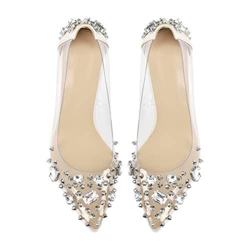 LISHAN Women's Pointed Toe High Heel Pumps3