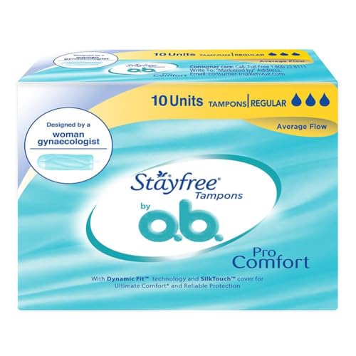 Image of Stayfree Tampons by OB| Normal flow|10 piece| Dynamic Fit Technology| Rashfree| No skin irritation| Upto 100% leakage protection| Silk touch technology| Stain free