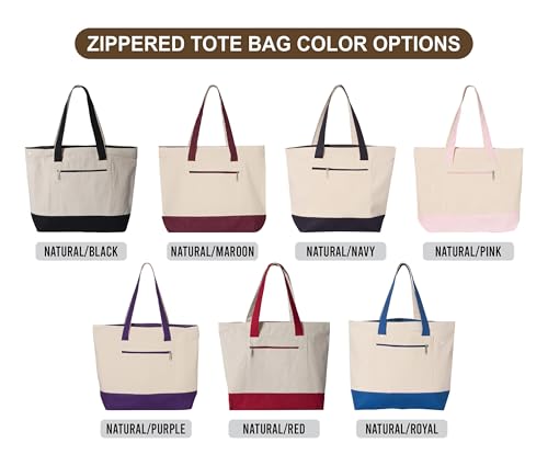 Bolso tote Voila Print con cremallera, personalizado para enfermeras y médicos, regalo para doctorado en práctica de enfermería, graduación en enfermería, bolso para el trabajo miniatura 4