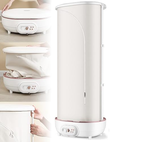 HYQNG Secadora de Ropa portátil 2 en 1, Secadora de Zapatos, Secadora de Aire eléctrica con calefacción con Rejilla y Cortina a Prueba de Polvo, sincronización de 6 Horas, calefacción Constante 60 ℃