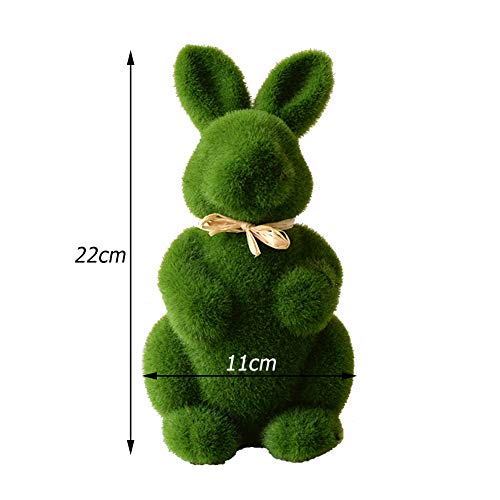 Lapin en mousse artificielle verte, figurine tendre pour décoration de table - 3