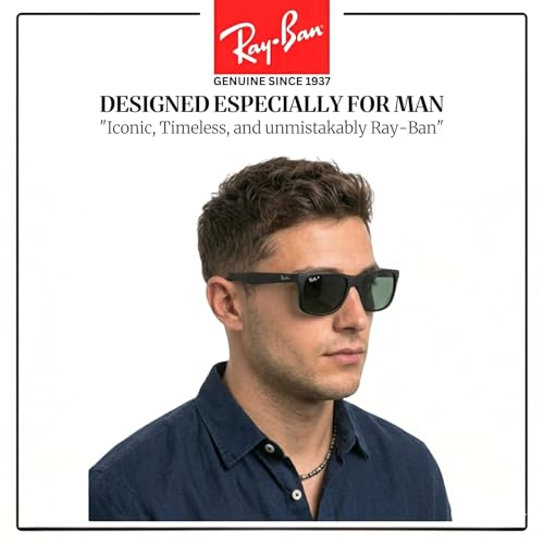 Image of Ray-Ban RB4165 JUSTIN CLASSIC Square Shape Sunglasses for Men with Official Eyewear Kit
