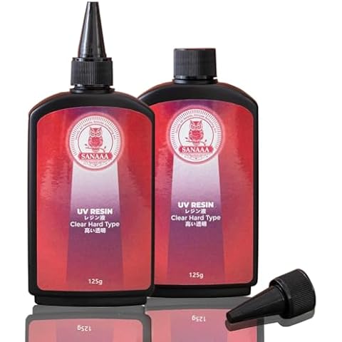 SANAAA 250g UV Resin, Upgrade Crystal Clear Hard Type UV Resin Ultraviolet Fast Curing Resin for DIY Resin Jewelry Making (250g) Cover
