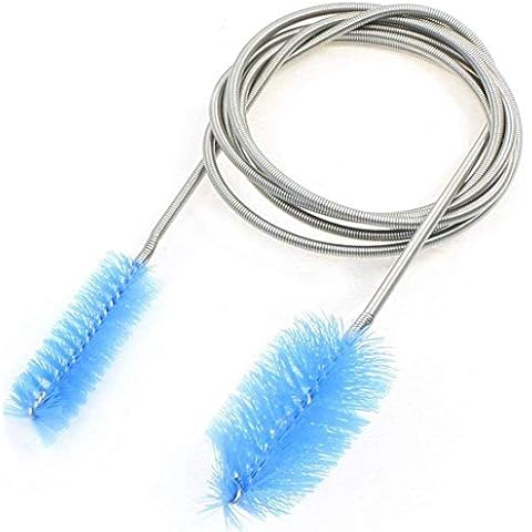 Dokpav 155cm Aquarium Cleaning Brush Flexible Double Ended Fish Tank Tubes Filters Pipe Brush Cleaners Pump Hose Brush (Blue) Cover