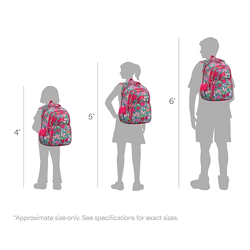 Girls Backpack | Campus Collection | Butterfly Aqua Design for Primary School | 17 inch Height4