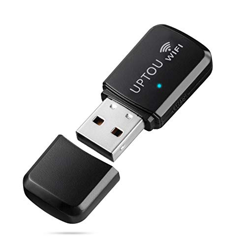 UPTOU 600Mbps USB WiFi Adapter, Dual Band 2.4 5GHz 802.11 ac Wireless Network Adapter for PC,Mini Size WiFi Dongle Supports Windows 10 8 8.1 7 Vista XP,Mac OS