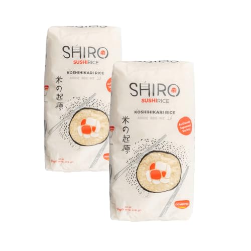 YIJIA | Premium Arroz de Sushi Koshihikari 1kg - Los mejores arroces para sushi y platos japoneses (2 Unidad)