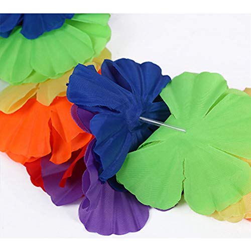 Colar havaiano colorido 12 peças guirlanda de flores tropicais luau lembrancinhas de festa praia hul