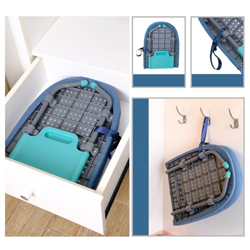 ISCBAFYX Table Top Ironing Board Wall Mount, Mini Ironing Board, D-Crease, Portable Space Saving, Mini Iron Board, Easy to Fold (Color : Blue) - Image 4