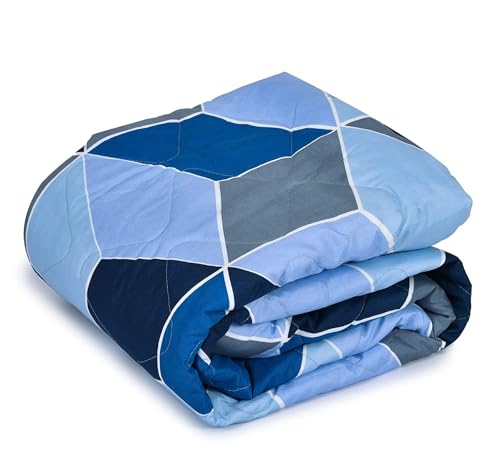 Image of la' amour Super Premium Quilt Cover Double Bed with Zipper Blanket Cover /rajai Cover /Comforter Cover /Duvet Cover King Size Soft Cotton Skin Friendly Stuff 90x100 Inches, Light Blue| TC - 300