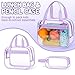 Fimibuke Clear Backpack for Girls - 3 PCS Heavy Duty Kids Clear Bags Schoolbag Large Transparent PVC Bookbag with Lunch Box Pencil Case Set for Travel School Concert Stadium Events Backpacks