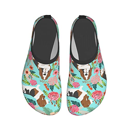 Unisex Barefoot Aqua Yoga Socks Quick-Dry Sweet Basset Hound And Vintage Florals Beach Swim Surf Water Shoes #TOP2