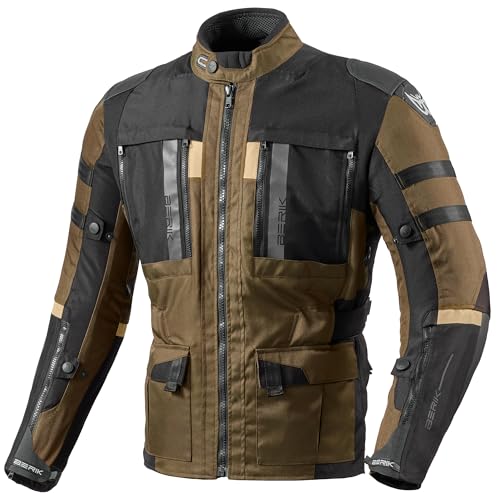 Universally applicable Berik Absolute Zero RX Giacca tessile da moto, nero/marrone, 52