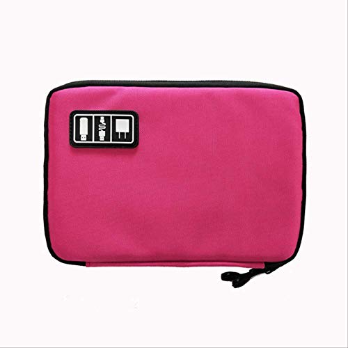 Preisvergleich Produktbild MNBVC USB Kabel Aufbewahrungstasche Reise Digital Elektronische Zubehör Tasche Abdeckung USB Ladegerät Mobile Power Kit 15 * 22 cm rot