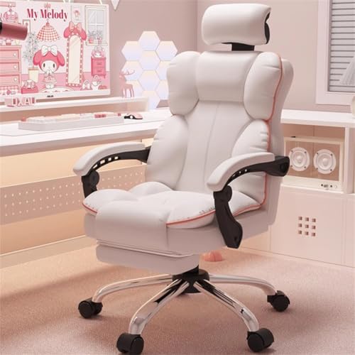 Sillas de Oficina ejecutivas, sillas de computadora con reposapiés, Silla Gamer de Cuero de Microfibra, Silla ergonómica de Respaldo Alto, Silla de Escritorio para Oficina en casa,