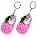 ifundom 2Pcs Durmiendo Gato en Zapatillas Muñeca de Juguete de Peluche de Piel Mini Gatito en Zapatos Llaveros Lindo Llavero Colgante Encanto Ornamento para Niños Niñas Bolso Bolso