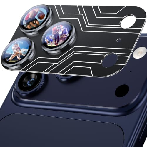 Image of Uyiton for iPhone 17 Pro Max Camera Lens Protector, Metal Frame Glass Cover