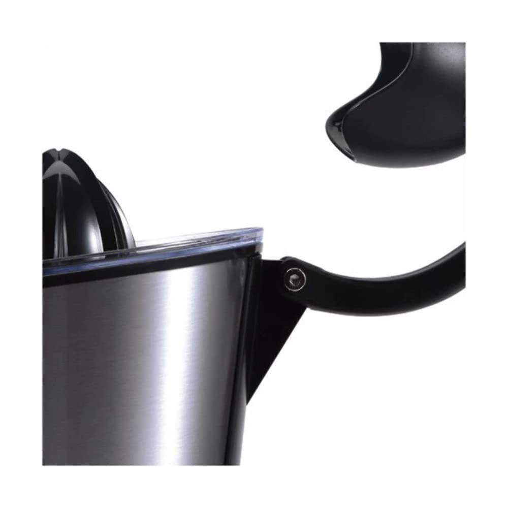 MasterPro Foodies | Exprimidor Eléctrico de 100W | Fabricado con Acero Inoxidable | Exprimidor de Frutas con Filtro para Pulpa | Brazo Oscilante | Vertedor Antigoteo