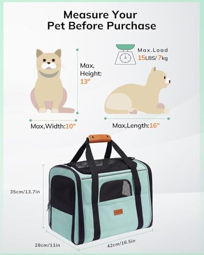 Morpilot Katzentransportbox für große Katzen und Welpen Katzenbox Hundetasche mit Sicherheit Reißverschlüsse Faltbare Schale, Transportbox Katze Hunde für Der Gang zum Tierarzt-2