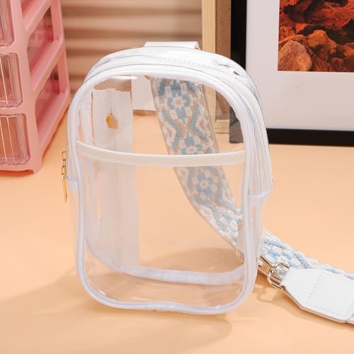 Bolso bandolera transparente contra esperas en controles con correa ajustable SEWACC 5