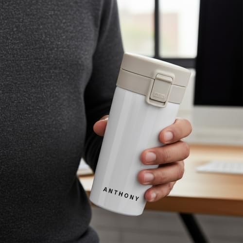 Image of Personalised 5 in 1 Corporate Gift Set which Includes Diary,Keychain, Coffee Mug, Metal Pen & Vaccum Flask. Gift Set for, Employee of The Month, Corporate Gift for Clients (White)