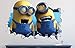 SHUBING Adesivo murale 3D Minion Adesivo murale fracassato Mappa 3D Decorazione in vinile murale Muro rotto
