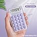 Wooswen 8 Digits Display Silence Widescreen Mini Calculator Students Portable Transparent Electronic Calculator Daily Use