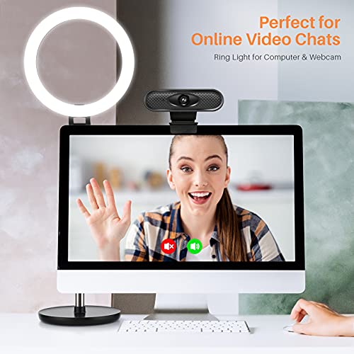 10.2” Ring Light with Stand & Tablet/Phone Holder - Yoozon Desk Ringlight for iPad Computer Laptop, Selfie Ring Light for Video Conference/Zoom/Video Call/Live Streaming/YouTube/Makeup/Webcam Chat - Thumbnail 6