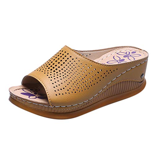 Chaussures à talons creux et compensés pour femmes style bouche de poisson