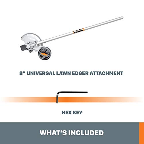 Image of WORX Driveshare 8 inch Lawn Edger Attachment, WA0223 | Compatible with WORX WG186 & Split-Shaft Design Trimmers from Other Brands
