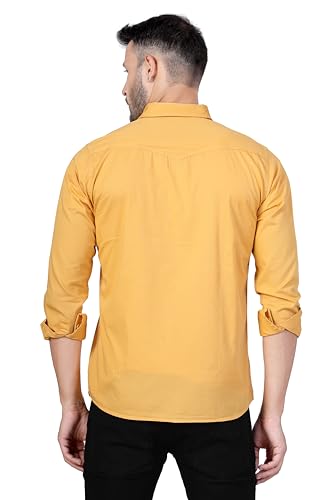 Image of Men's Cotton Twill Utility Shirt | Full Sleeve Button-Down Casual Shirt | Dual Chest Pockets | Comfortable Regular Fit | Everyday Wear