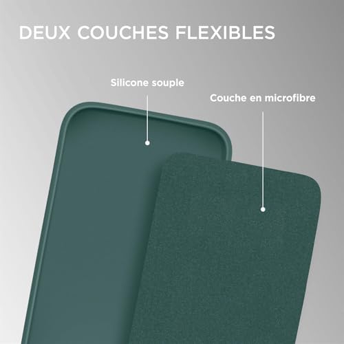 Coque Samsung S23 silicone bleu pétrole ONEFLOW protection écran