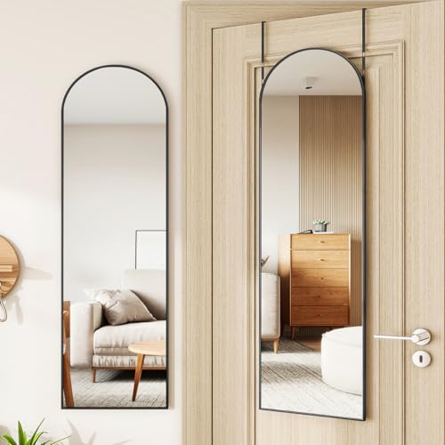 VETROVUE Door Mirror, Over The Door Full Length Mirror, Arched Full Length Mirror, 48