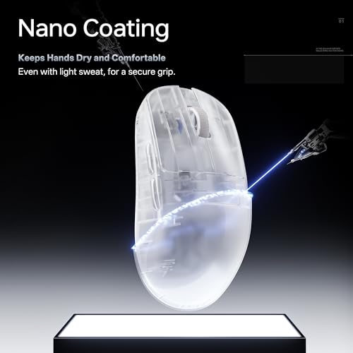 Image of ATK Blazing Sky Zero Wireless Gaming Mouse, PAW3950 Ultra Sensor, Nordic 54L15, 8k Poling Rate, 44g Lightweight, Wired /2.4G (Zero, Frosted White)
