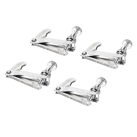 sourcing map Violín Afinador Violín Cuerda Ajustador Afinador Plata para 4/4, 3/4 Violín, Paquete de 4