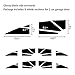 Sanfurney 2 Car Magnetic Garage Door Windows Panes Sunburst Style Pre-Cut Faux Fake Decorative Window Decals, 8 Sections 14.6