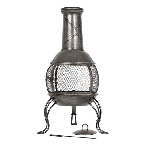 La Hacienda Leon Medium Mesh Steel Chiminea Cover