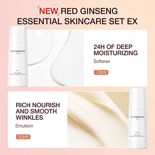 Donginbi Red Ginseng Essential Skin Care Set - Firming Moisturizer(1.69 floz), Hydrating Toner(2.37 floz), Korean Red Ginseng Essence(2.37 floz), Pore Cleaner(1.69 floz), Korean Skin Care — view 4