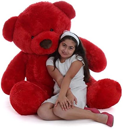Giant Teddy Original Bear Brand - Biggest Selection of Life Size Stuffed Teddy Bears (Ruby Red, 5 Foot)