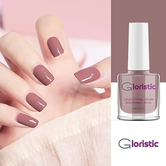 Miniatura 5 de Gloristic Juego de 6 esmaltes de uñas  Pelar  Vegano  No tóxico  Halal  Agua pasa  Seguro para Wudu  Seguro para ducha (juego 5)