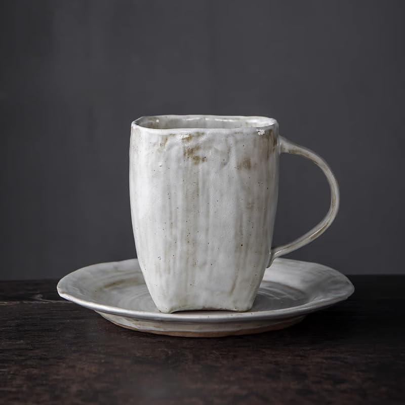 Pottery Coffee Mug Retro Water Tea Cup-Black1